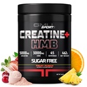 GMU SPORT - Creatine Monohydraat met HMB Powder - 45 porties, Creatine HMB Supplementen, Creatine met HMB voor verhoogde sterkte, spiergroei en verbeterde energie, 3G HMB/Fruit Punch