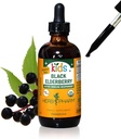 Herb Pharm Kids Certified-Oric Alcohol-Free Black Elderberry Glycerite Liquid Extract, 4 Once