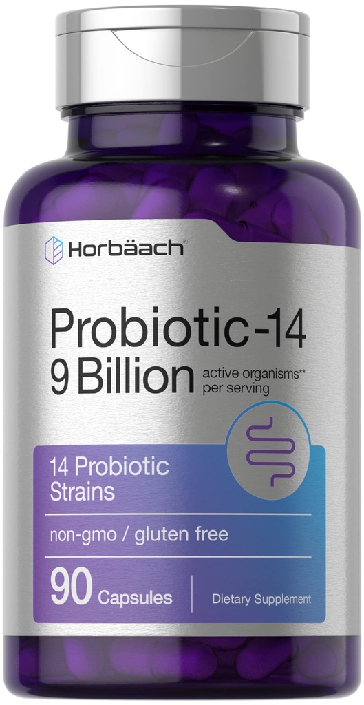Horbäach Probiotica voor vrouwen en mannen 14 Strains for Dispensive Health