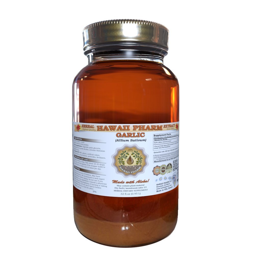 Hawaï Pharm Ail (Allium sativum) Extrait liquide 32 Oz