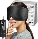 sticro Verwarmde oogmasker met extra grote grootte voor droge ogen en Sinus drukreliëf, Ultra Zachte Gezicht Verwarming Pad voor spanning hoofdpijn verlichting, Jaw TMJ pijnverlichting - 3 warmte & 5 Timing instellingen (zwart)
