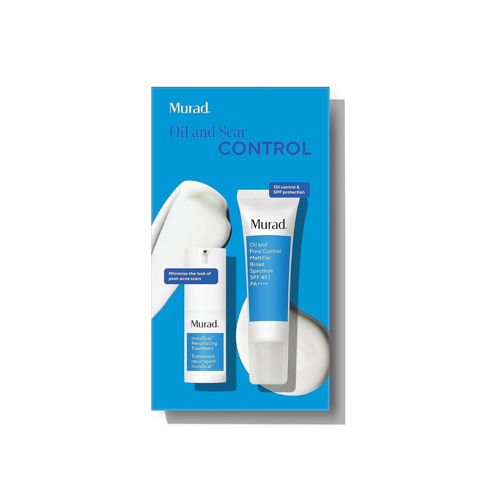 Murad Oil & Scar Control Value Set - 2-Piece Full-Size Set $87 Value - InvisiScar & Olie Pore Control Mattifier