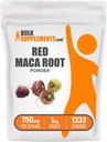 BulkSupplements.com Red Maca Powder - from Root, Maca Supplement, Herbal Supplement - Vegan & Glutenvrij, 750mg per portie, 1kg (2,2 lbs) (Pack of 1)
