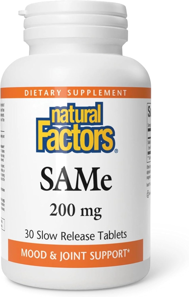 Natuurlijke factoren - Zelfde 200mg, Joint & Mood Ondersteuning, 30 Enteric Coated Tablets