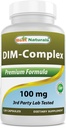 Meilleur supplément DIM naturel 100 mg 120 Capsules, DIM pour le métabolisme et l'équilibre œstrogènes, pour la ménopause, le bâtiment corporel, le PCOS et l'acné hormonal