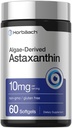 Horbäach Astaxanthin Supplements | 10mg | 60 Softgels | Algae Derived Formula | Non-GMO, Gluten Free