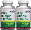 Dagelijkse meervoudige vitaminen Vergelijken met één dag Essentials Multivitamine Multimineral Supplement 365 tabletten per fles Verpakking van 2 Totaal 730 tabletten