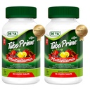 DEVA Tuba Prime Vegan Multivitamine Iron-Free High-Potency Vitamine & Mineraal Dieetsupplement Antioxidanten, Fruit & Veg Blend, Super Paddestoelen, Probiotica, Prebiotica, Zaden, Kruiden 90 Tabs 2-pack