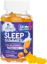 Melatonine Slaap Gummies Suikervrij - 6 mg Melatonine Slaap Gummies voor volwassenen, Extra sterkte Slapen Gummy Supplementen, Occasional Slapen Ondersteuning Supplement, 6mg Gomitas para Dormir - 60 Tellen