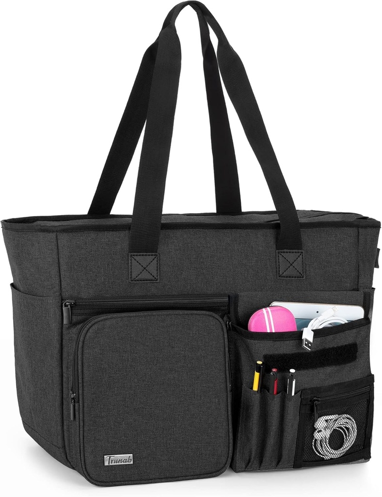 Trunab Teacher Tote Bag Work Bag met Multiple Pocket en Padded Compartiment voor maximaal 15.6