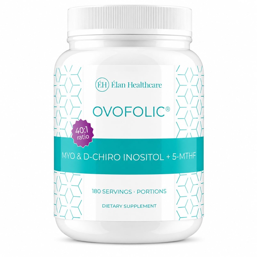 Inositol Supplement - Myo-Inositol en D-Chiro Inositol Plus Actieve Folaat- Ideaal 40:1 Ratio - Hormone Balance (180 Servings, 387g Jar)