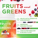 Fruits et verts Poudre bio probiotique : 30 portions pour hommes et femmes. Vegan avec 10 milliards d'UFC, Spiruline, Kale, Épinards, Chlorella, Elderberry, Enzymes digestifs - Probiotiques
