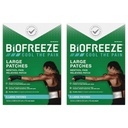 Biofreeze pijnverlichting Patches, Artritis pijn Reliver, knie & lagere rug pijnverlichting Patch, pijn in de spieren, pijn in de nek verlichting, 2 Pack (5 Biofreeze Menthol Patches)