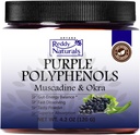 Reddy Naturals - Paarse Polyfenolen Supplement met Muscadine Grape Seed Extract - Natuurlijke Gut Health Ondersteuning Poeder met Okra Extract, Antioxidant Blend voor Energie & Digestieve Gezondheid (30 porties)