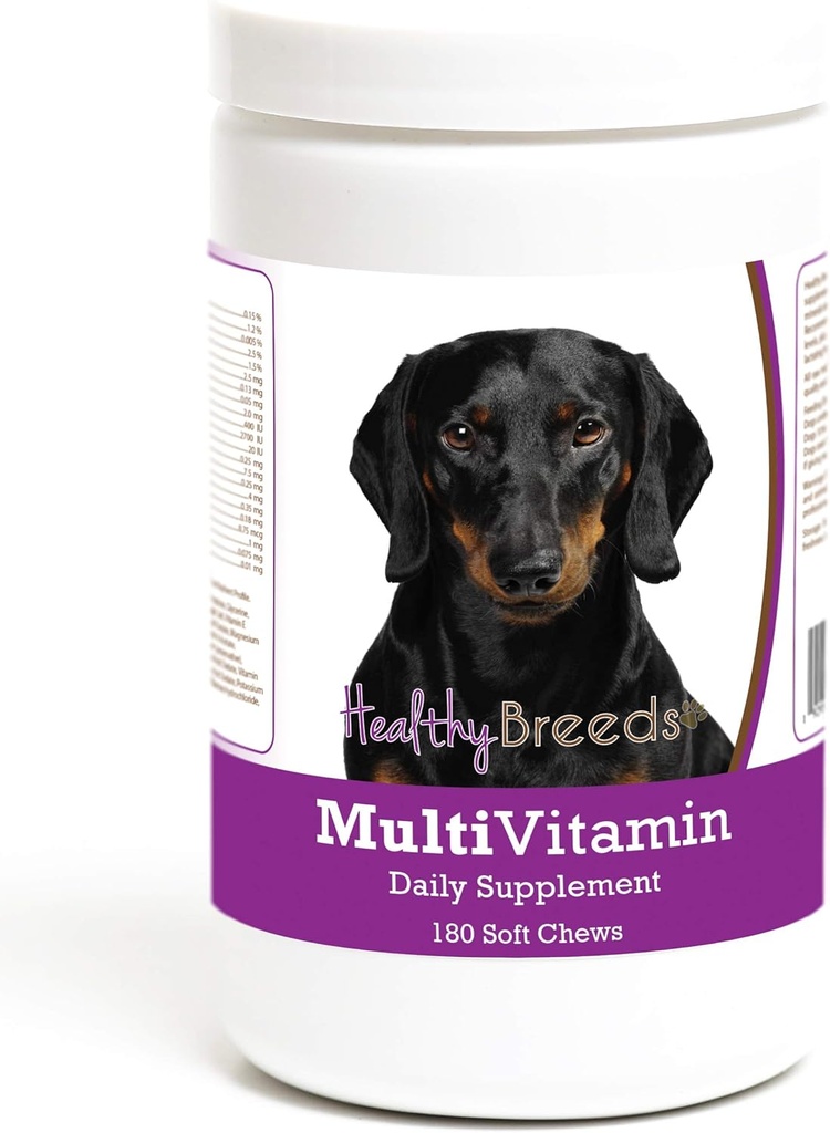 Gezonde Ras Dachshund Multivitamine Zachte Kauw voor Honden 180 Tellen