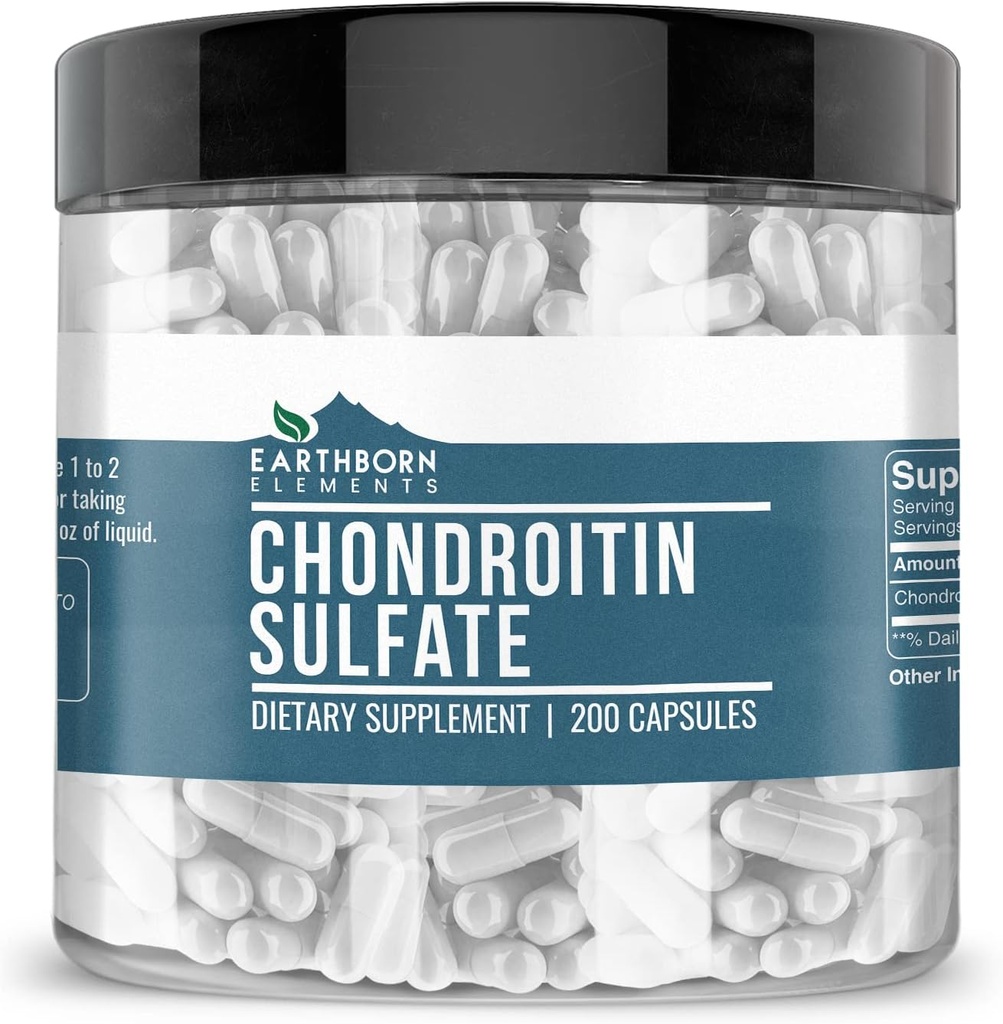 Earthborn Elements Chondroitin Sulfate 200 Capsules, Pure & Onverdund, Geen Additieven