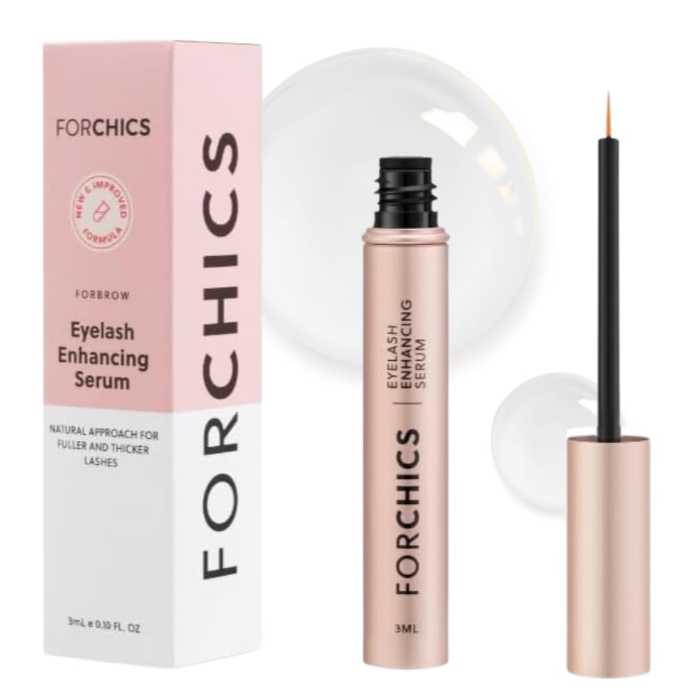 ForChics 2 in 1 Lash en Brow Growth Serum - Hormone-Free Enhancer voor dikkere, langere wimpers en wenkbrauwen in 2 weken - Organisch, Veganistisch en Voorzichtig