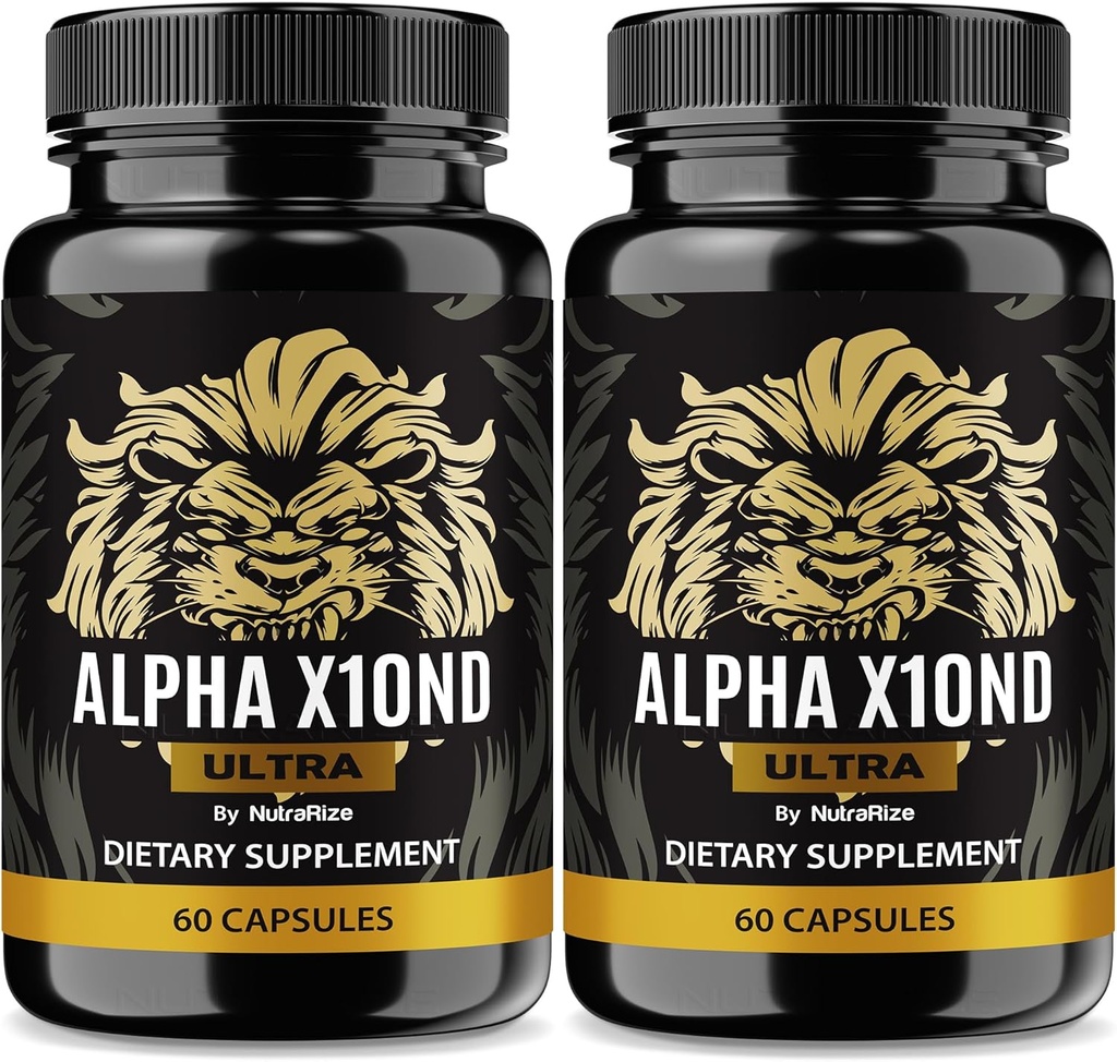 (2 Pack) Alpha X10nd Ultra pour les hommes, Formule officielle masculine pour maintenir l'endurance et la performance de pointe, Blend All-Natural pour la nutrition et le soutien de la santé, AlphaX10ème Avis de supplément (120 Capsules)