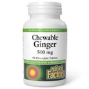 Facteurs naturels Ginger à croquer 500Mg, 90 CT