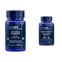 Extension de vie Super Ubiquinol CoQ10 avec support Mitochondrial amélioré, ubiquinol CoQ10 & Super Omega-3 EPA/DHA huile de poisson, sésame lignans et extrait d'olive - supplément Omega 3