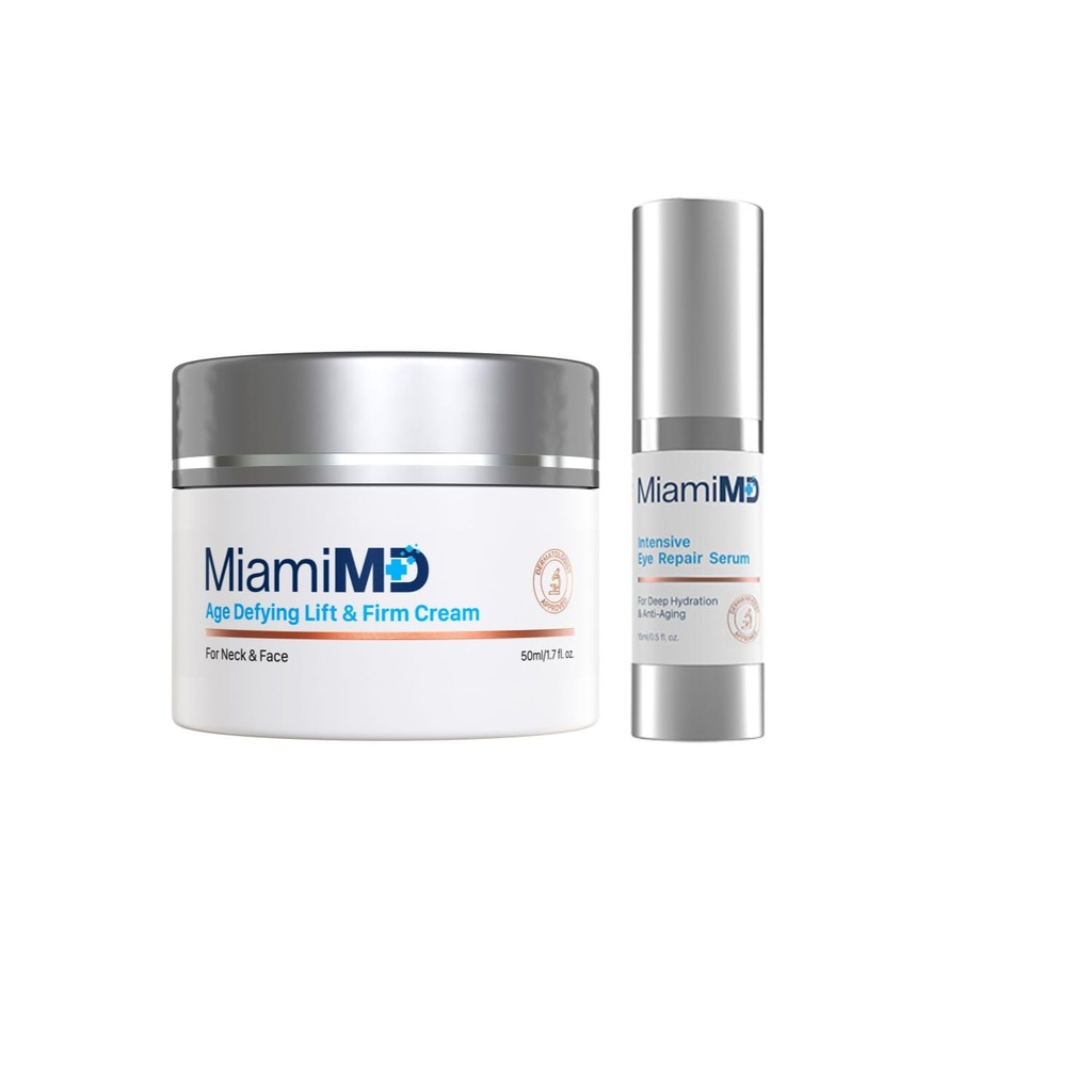 Age-Defying Lift & Firm Cream - Anti Veroudering en huidversterkende crème voor alle huidtypen en Eye Serum (15ml) onder oogbehandeling voor donkere kringen, Crow's Voeten & Oogzakken - Eye Serum voor alle huidtype - D