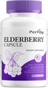 Vlierbes Capsule met Magnesium en Vitamine C, D3 & Zink - Immuun Ondersteuningssupplement voor volwassenen, 120 capsules, 60 dagen Levering