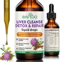 Liver Cleanse Detox & Repair Liquid Drops - 2000mg Milk Thistle, Dandelion Root, Artichoke, Silymarin Extract, & Turmeric Herbs - Vegan, Non-GMO - 2 Fl Oz (60ml) Fles