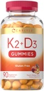 Carlyle Vitamine D3 K2 Gummées : 90 Nombre : 5 000 UI de D3 + 50 mcg MK7.