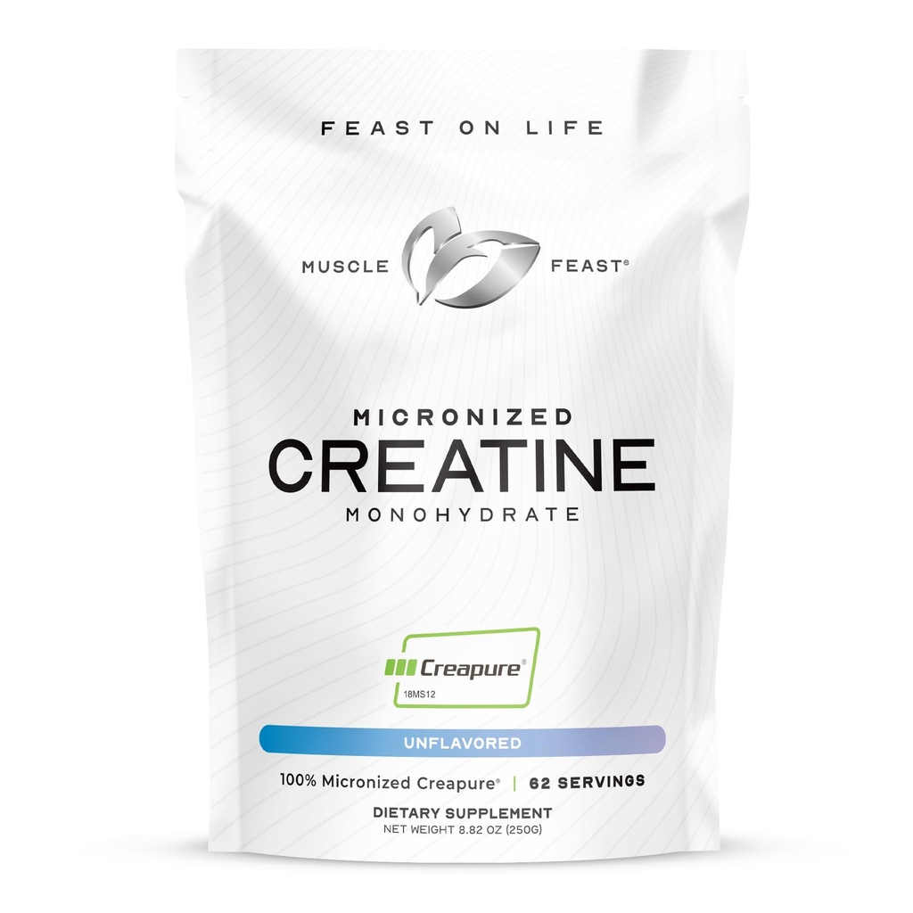 Muscle Feast Creapure - Micronized Creatine Monohydrate Powder 