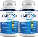 Triple Strength Pharmaceutical Grade Fish Oil 2750mg - Vitamine D3 50mcg - 1500mg EPA - 680mg DHA - Hart - Cholesterol - LDL - HDL - Geen Burps of Heartburn - Hoge concentratie - 90 porties