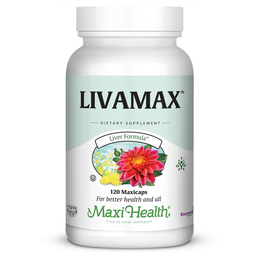 Maxi Health Livamax - Leverformule - met melkdistel en paardenbloemwortel - 120 capsules - Kosher