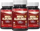 Dr.K&C HNHusa Mega Albumin Proteïne 1000mg 180 Tabletten Gezonde Nier Lever Functie Wellness Algemene Gezondheidsondersteuning Energie Life Balance Supplement 60tabs 3pk