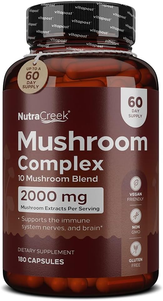 Paddestoel Complex  Een 10-Mushroom Supplement ter ondersteuning van uw geest en lichaam 