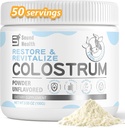 Colostrum Supplement Powder for Humans - Organic Bove Colostrum Supplement for Gut Health, and Immune Support - Unflavored (73 Servers)