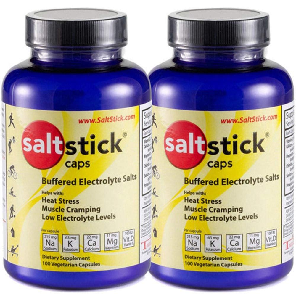 SaltStick Caps Electrolyte Replacement 100 Count (200 Capsules) (Verpakking mei Vary)