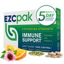 EZC Pak 5-Dag Tapered Immuun Ondersteuning Booster - Vitamine Immuun Ondersteuning Supplement, Echinacea, Zink Vitamine C, Vitaminen voor Immuun Systeem Ondersteuning, Immuun Boosters voor Volwassenen - Immuun Ondersteuning Vitaminen