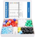 Swpeet 200 stuks Moleculaire Model Kit voor biologische en anorganische chemie, Chemie Moleculaire Model Student en Leraar Set - 83 Atoms & 116 Links & 1 Short Link Remover Tool
