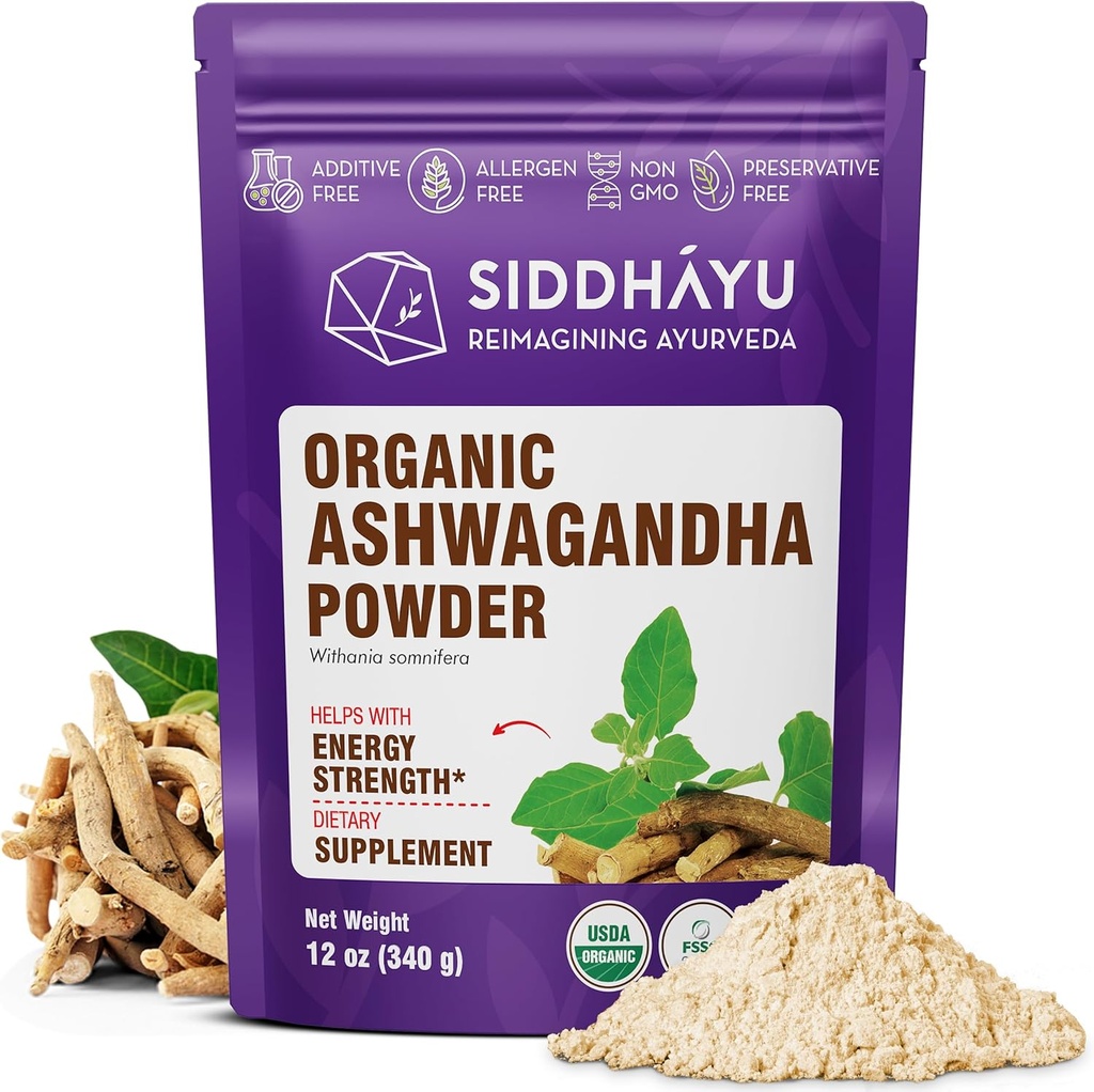 Siddhayu Biologisch Ashwagandha Poeder - 12 oz