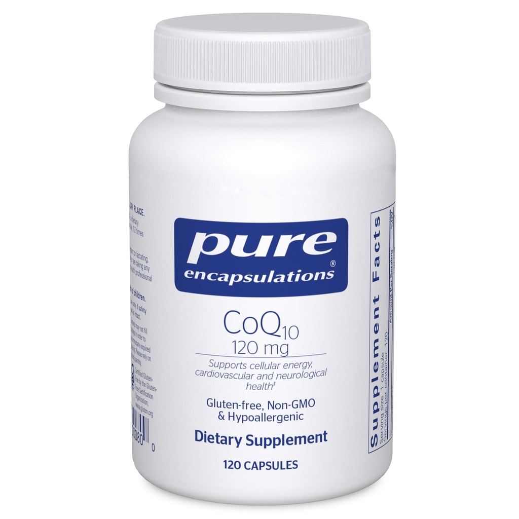 Pure Encapsulations CoQ10 120 mg - Co-enzym Q10 Supplement for Heart Health, Energy, Antioxidants, Brain & Memory Health - Cellular Health, Cognition & Cardiovasculaire Support* - 120 Capsules