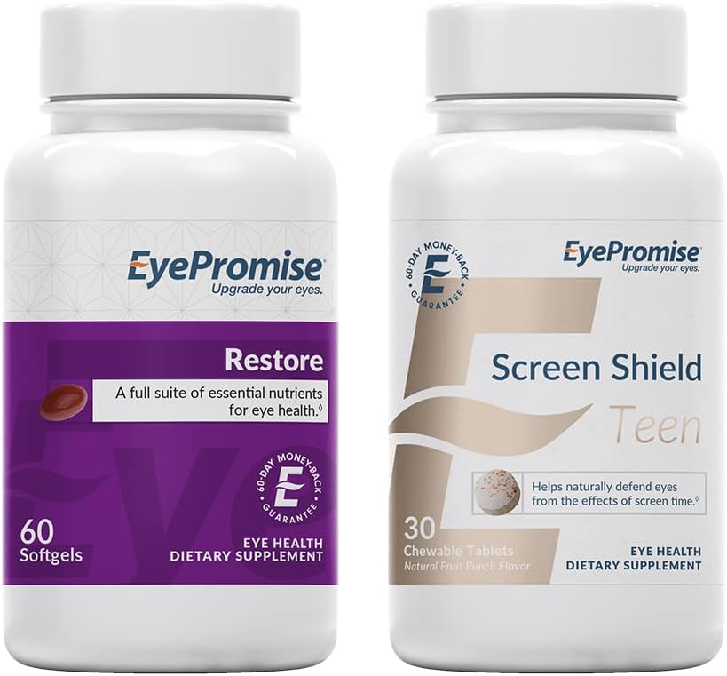 EyePromise herstellen Macular Health Supplement scherm schild tiener kauwbare oog vitamine