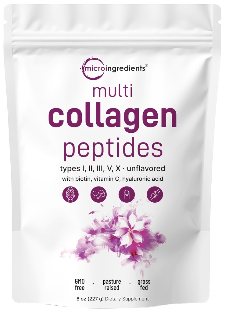 Micro-ingrediënten Multicollagen Peptides Powder, 8oz 