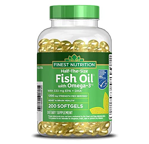 Walgreens (voormalig fijnste voeding) Half-de-grootte visolie 1200 mg Softgels 200,0ea