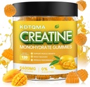 Creatine Monohydraat Gummies for Men & Women 120 CT - 5600mg Creatine Monohydraat per Serving, Kauwbare Creatine Monohydraat voor Muscle Support & Energy Boost, Sugar Free, Vegan (Mango Flavor)