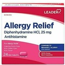 Leider Antihistamine Allergie Relief Difenhydramine HCl, 25mg Mini Tablets, 24 Tel.