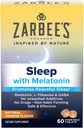 Zarbee's Melatonine 5mg, L-Theanine + GABA slaapsupplement te bevorderen vreedzame slaap, natuurlijke sinaasappelsmaak, kauwtabletten voor volwassenen leeftijd 12 Up, 60 Tellen