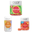 OLLY Metabolisme Gummy Ringen, Apple Cider Vinegar, Vitamine B12, Chroom, Energie en Digestieve Gezondheid Kauwbare Supplement (30 Tellen) en OLLY Beat The Bloat Capsules, Digestieve Ondersteuning Enzymen, Supplement voor vrouwen (25 Tellen)