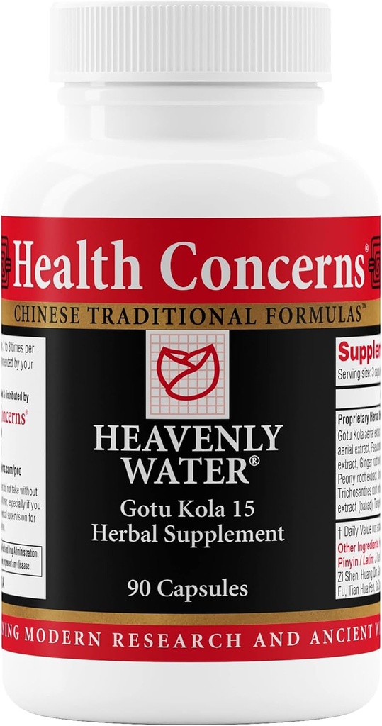 Préoccupations pour la santé Eau céleste – Cycle menstruel et soulagement des SPM pour les femmes – Soutien à la ménopause – Balance hormonale – Supplément à base de plantes de baies Gotu Kola & Chaste Tree – Médecine chinoise – 90 capsules