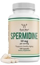 Supplément de spermidine (10mg de 99% de spermidine 3HCL - Testé par un tiers) 120 capsules - Plus de 100x Extrait de germe de blé plus puissant pour la membrane cellulaire, la santé de Telomere et le vieillissement par double bois