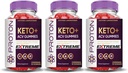 Justified Laboratories (3 Pack Proton Proteïne Keto ACV Gummies Extreme 2000MG Proton Keto Gummies Apple Cider Vinegar Geformuleerd met Granaatappel Beet Sap Poeder B12 Vegan Non GMO 180 Gummys