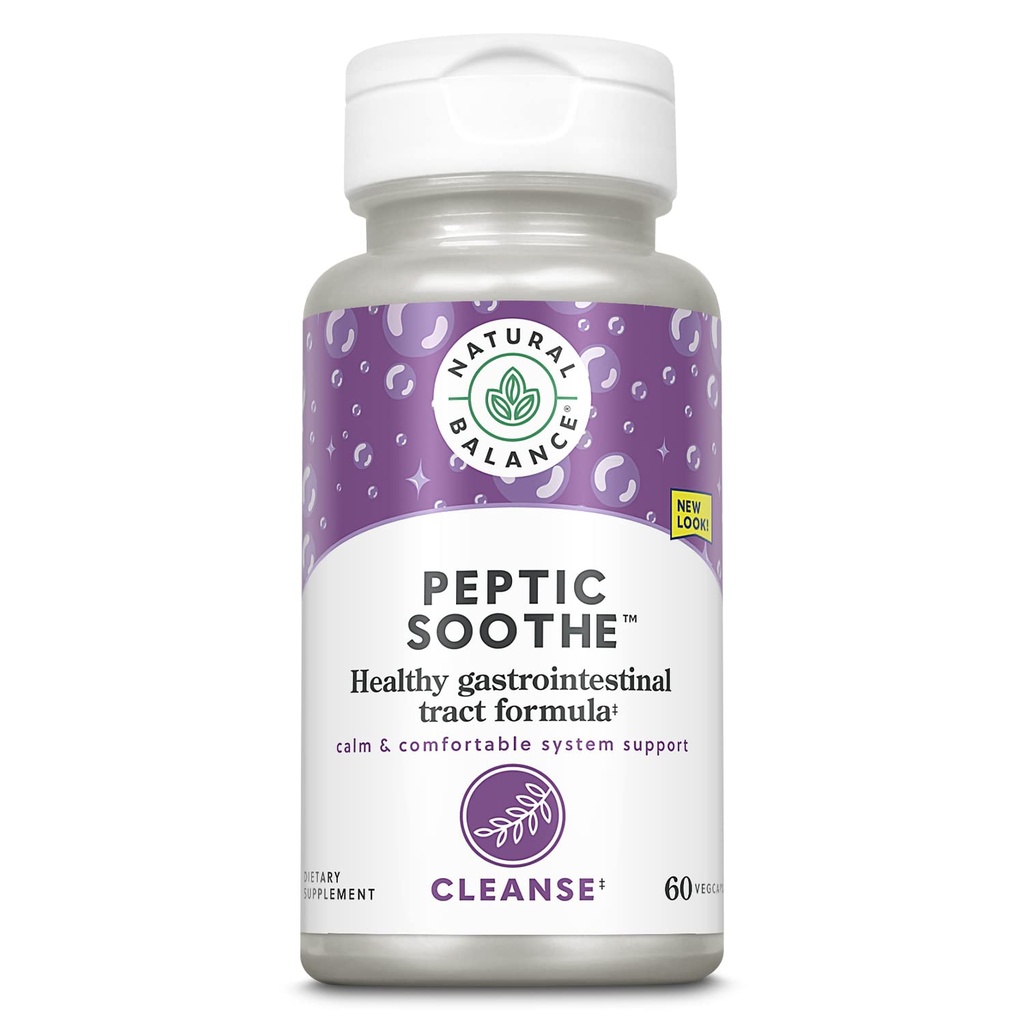 Balance Naturelle Soothe Peptique Formule gastro-intestinale pour un soutien à la digestion saine avec Zinc Carnosine, L-Glutamine et GumMastic